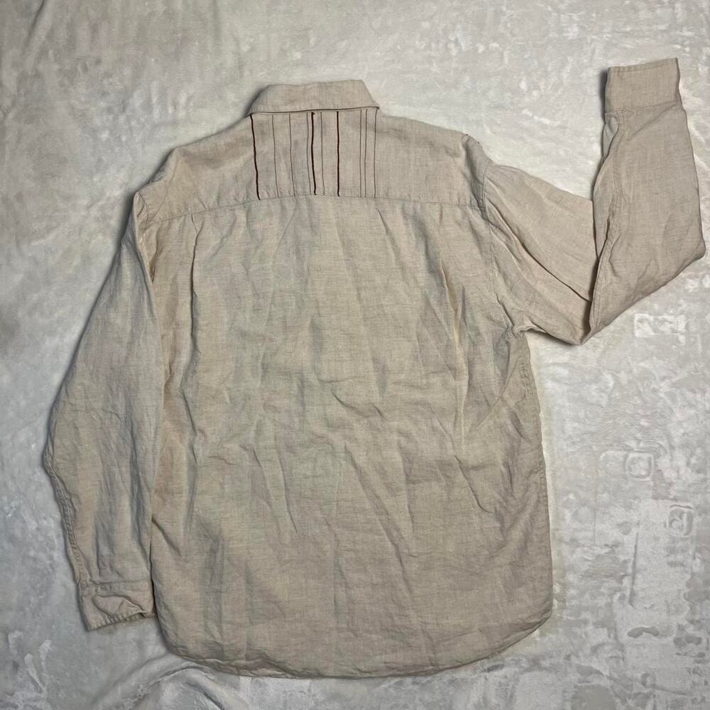 Tommy Bahama Island Soft Linen Shirt Mens M Button Up Long Sleeve Brown Beach - Picture 3 of 8